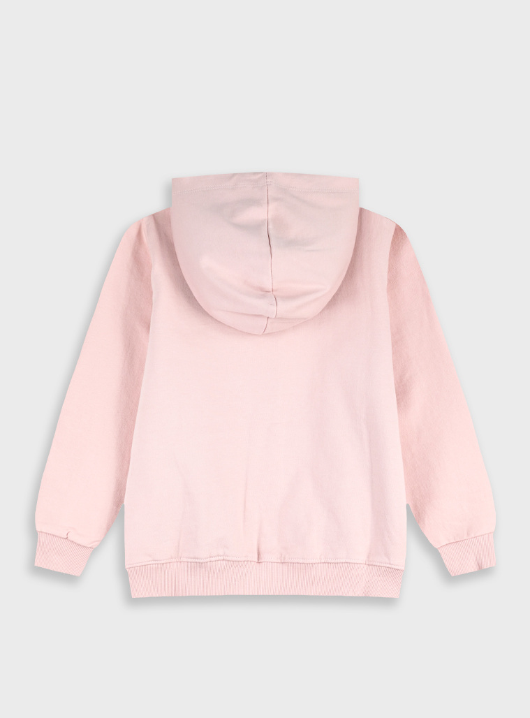 Fleece ζακέτα Energiers Basic Line με κουκούλα | ΡΟΖ