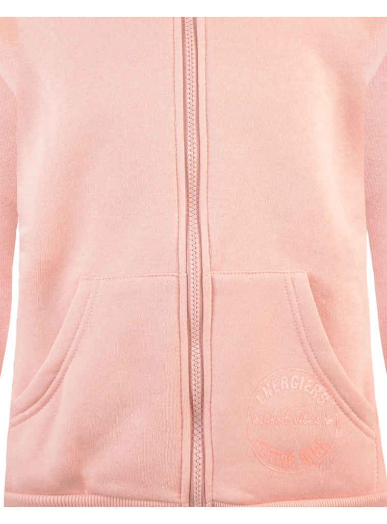 Fleece ζακέτα Energiers Basic Line με κουκούλα | ΡΟΖ Fleece ζακέτα Energiers Basic Line με κουκούλα | ΡΟΖ
