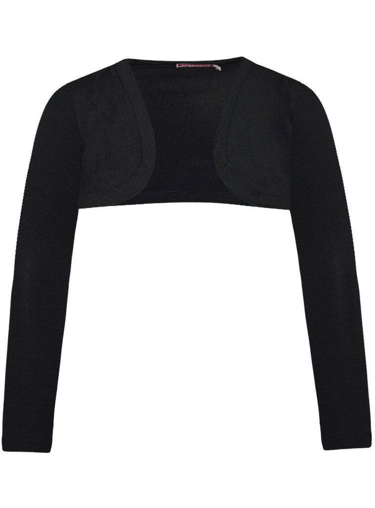 Basic Line bolero for girls | BLACK