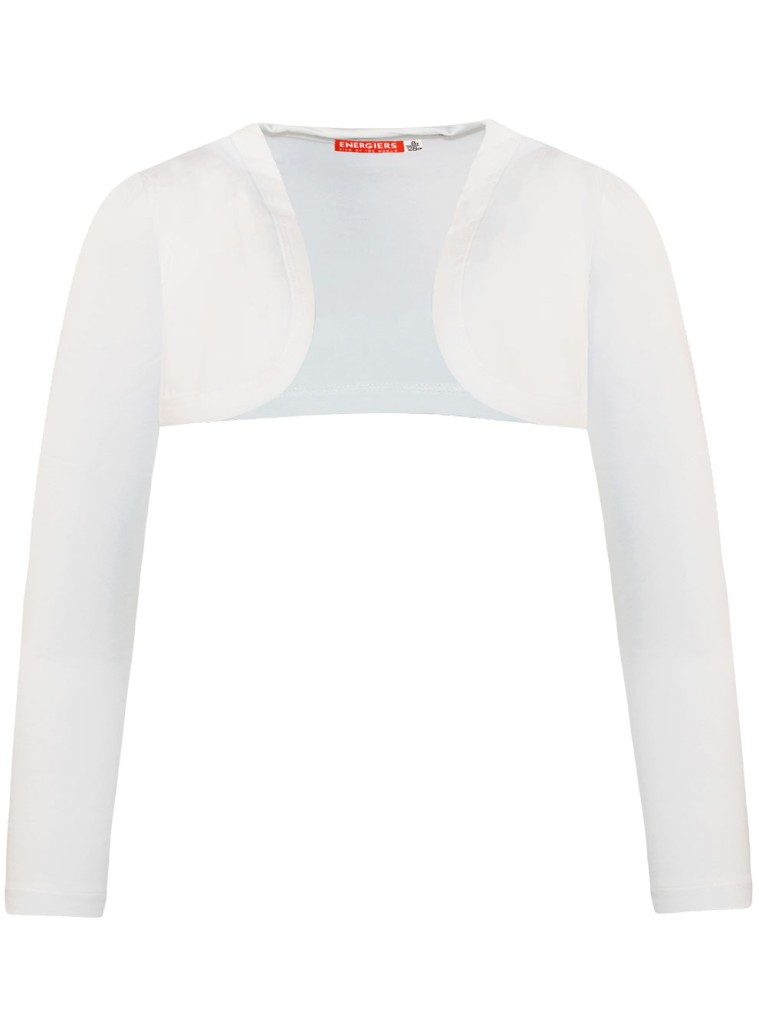 Basic Line bolero for girls | WHITE
