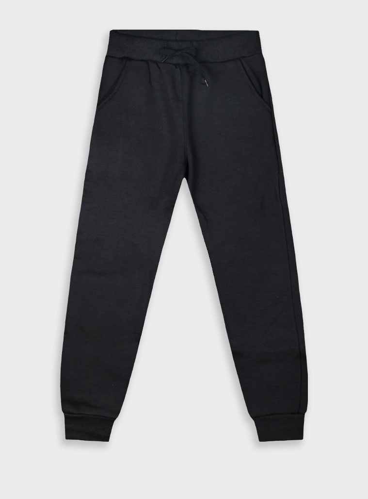 Energiers Basic Line fleece sweatpants for girls | BLACK Energiers Basic Line fleece sweatpants for girls | BLACK
