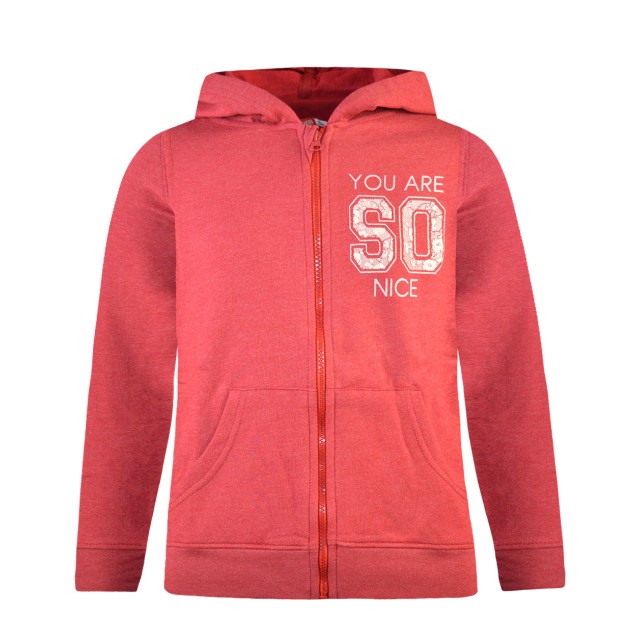 Energiers Basic Line fleece jacket with hood and glitter details | BORDEAUX Energiers Basic Line fleece jacket with hood and glitter details | BORDEAUX