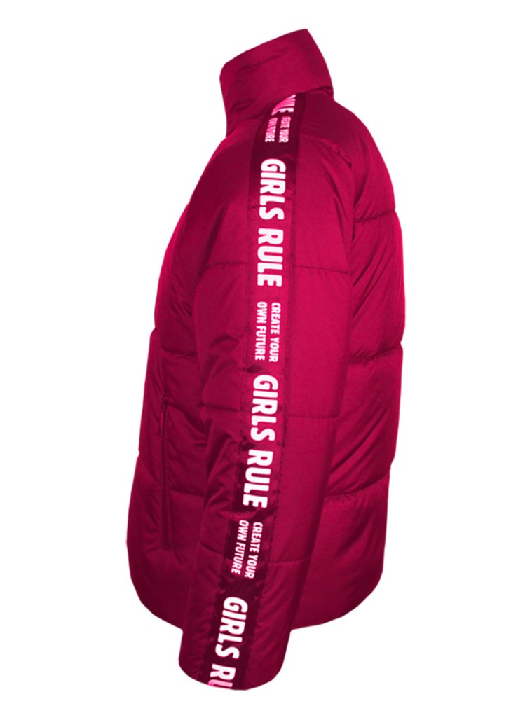 Jacket with stand up collar and decorative tapes at sleeves | VIOLET