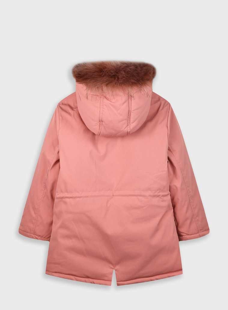 Coat with hood for girls | PINK