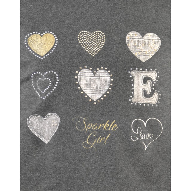 Blouse hearts | DARK MELANGE