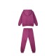 Fleece 2 piece set tracksuit with embosed print for girls | PURPLE