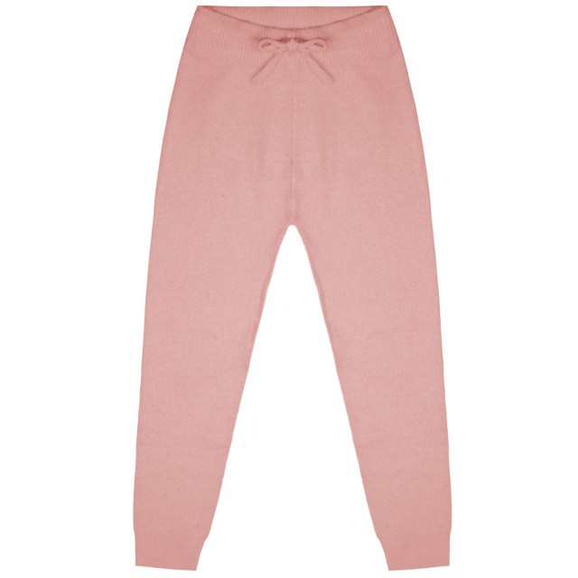Πλεκτό μονόχρωμο παντελόνι με κορδόνι για κορίτσι | ΡΟΖ Πλεκτό μονόχρωμο παντελόνι με κορδόνι για κορίτσι | ΡΟΖ