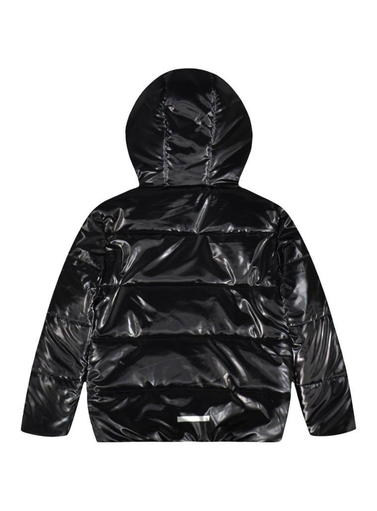 Γυαλιστερό μπουφάν καπιτονέ με κουκούλα για κορίτσι | ΜΑΥΡΟ Γυαλιστερό μπουφάν καπιτονέ με κουκούλα για κορίτσι | ΜΑΥΡΟ