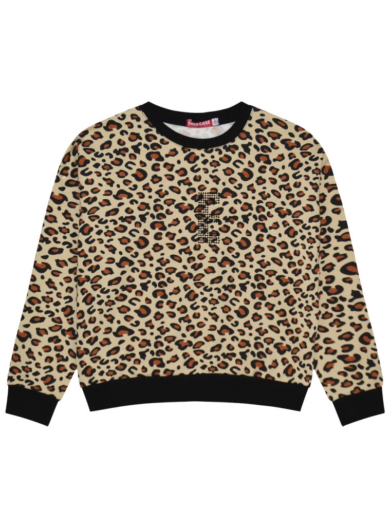 Μπλούζα φούτερ animal print λεοπάρ για κορίτσι | ΕΜΠΡΙΜΕ Μπλούζα φούτερ animal print λεοπάρ για κορίτσι | ΕΜΠΡΙΜΕ