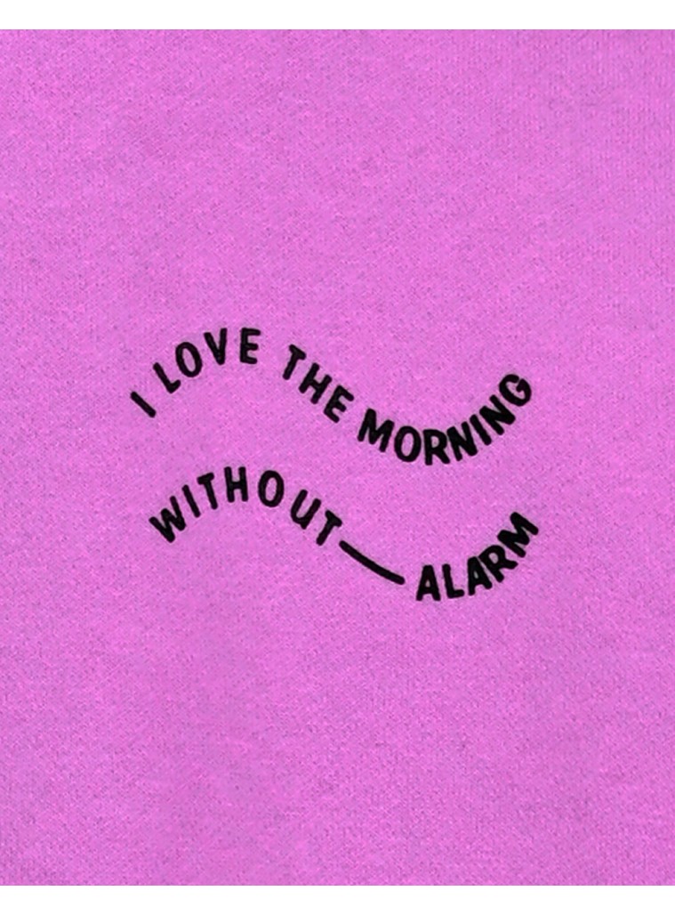 Girl΄s fleece blouse with hood and velour print | DAHLIA