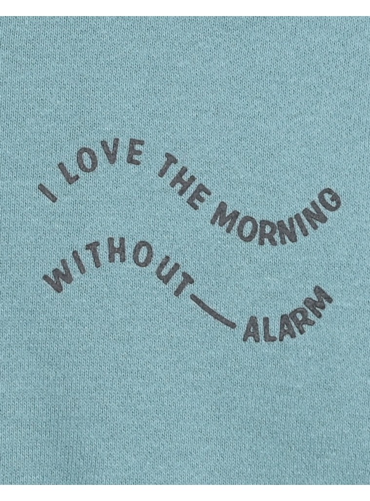 Girl΄s fleece blouse with hood and velour print | MINT GREEN