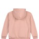Girl΄s fleece blouse with hood and velour print | DUSTY PINK