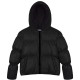 Girl΄s short puffer jacket with hood | BLACK