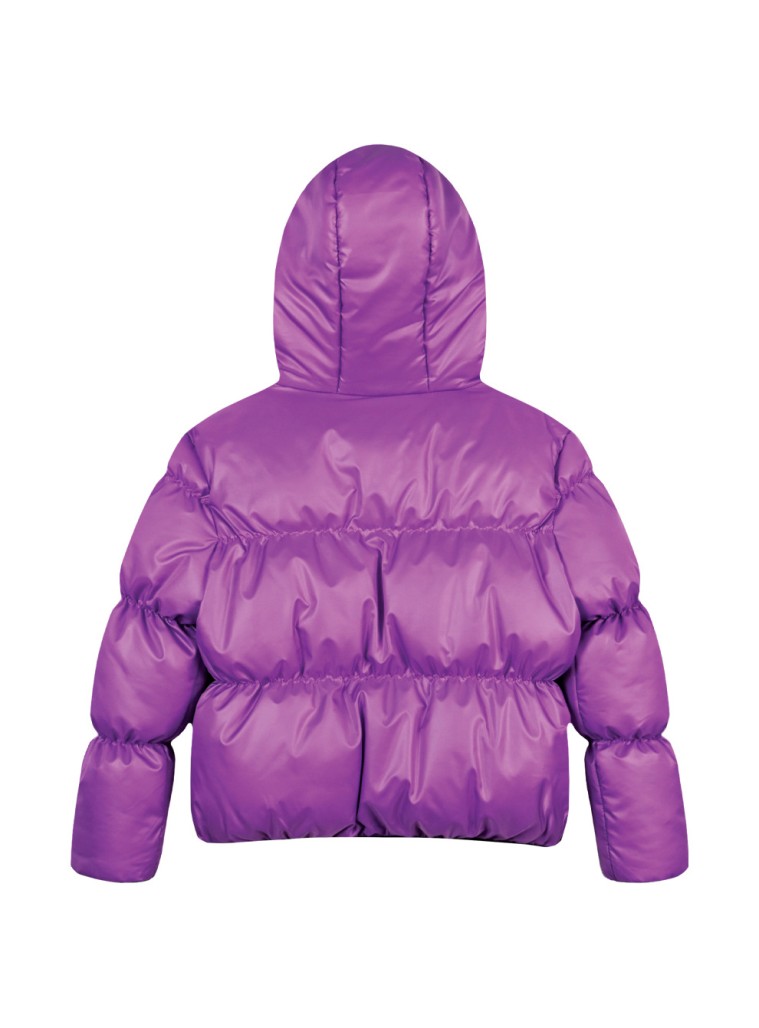 Girl΄s short puffer jacket with hood | DAHLIA