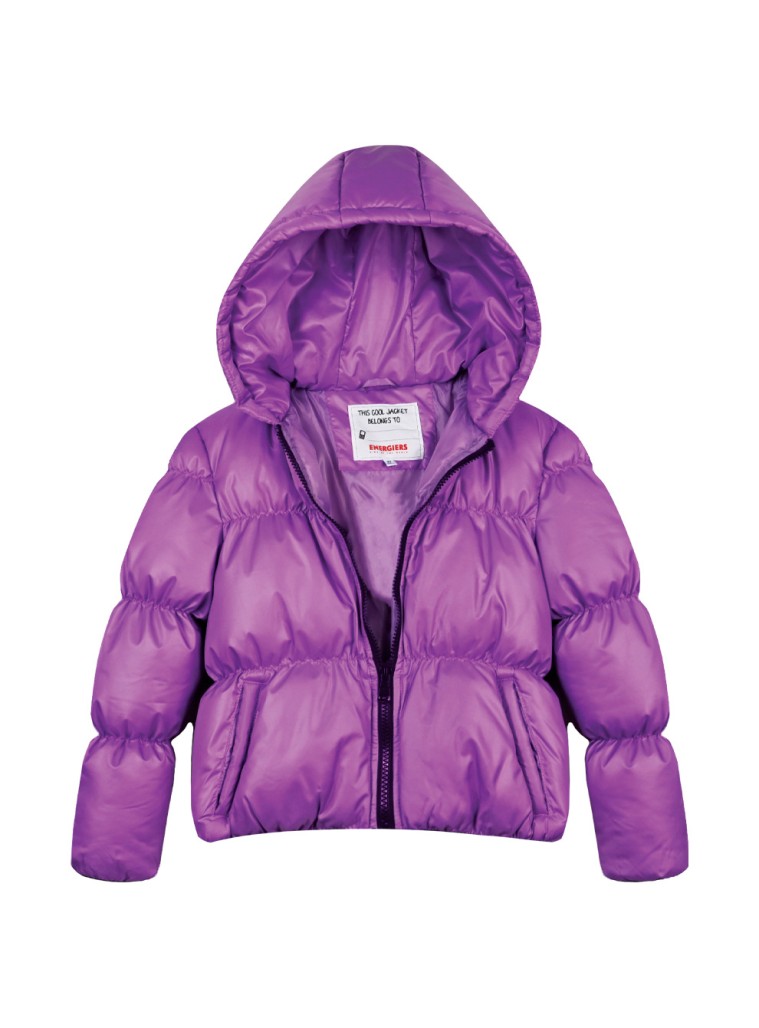 Girl΄s short puffer jacket with hood | DAHLIA