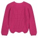 Girl΄s knit sweter with unever zig-zag hem | ORCHID