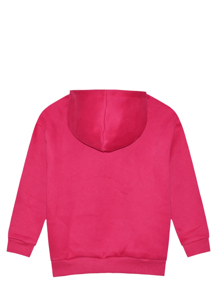Girl΄s fleece blouse with hood and embroidery | ORCHID