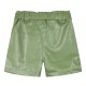Imitation leather shorts for girls | DESERT GREEN