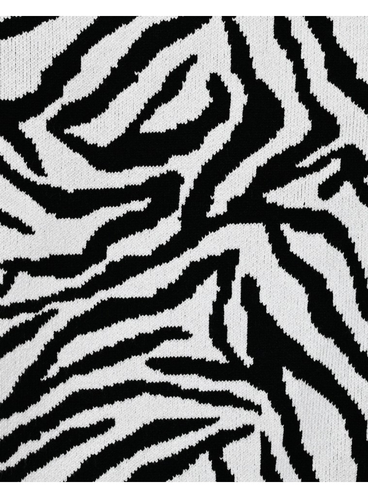 Πλεκτό πουλόβερ animal print ζεβρέ για κορίτσι | ΕΜΠΡΙΜΕ Πλεκτό πουλόβερ animal print ζεβρέ για κορίτσι | ΕΜΠΡΙΜΕ