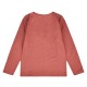 Girl΄s jersey blouse with glitter and velour print on the chest | TERRACOTTA