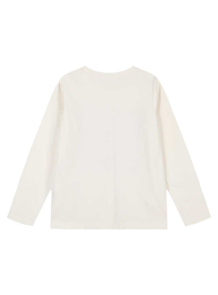 Girl΄s jersey blouse with print on the chest | FLORAL