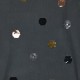 Girl΄s jersey blouse with reversile sequins | ANTHRACITE