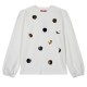 Girl΄s jersey blouse with reversile sequins | ECRU
