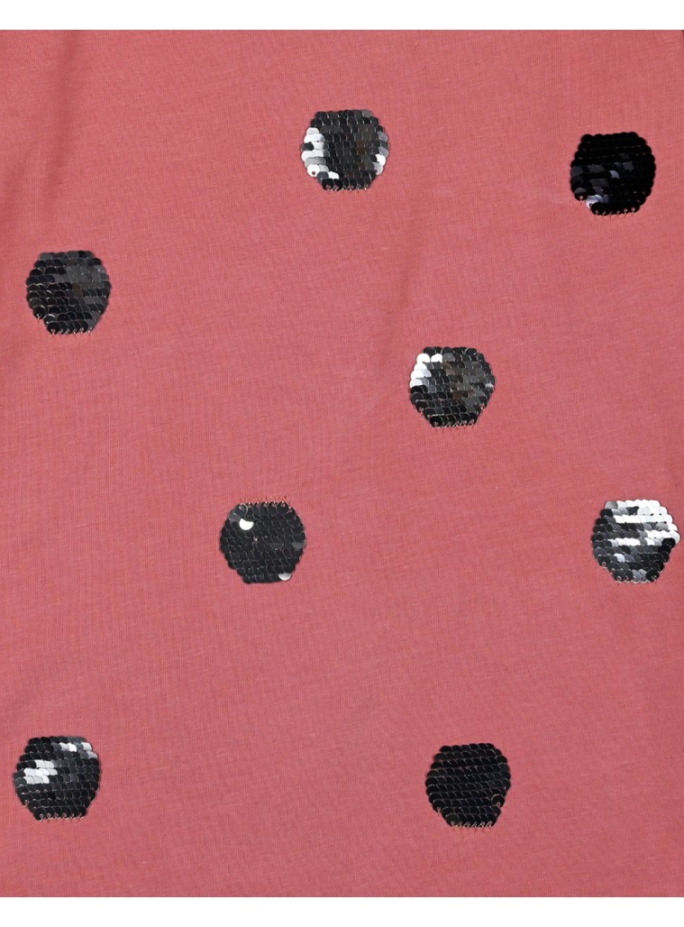 Girl΄s jersey blouse with reversile sequins | FRAISE