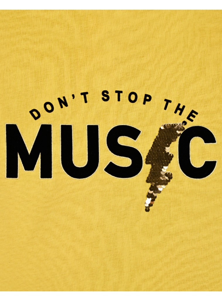 Μπλούζα μακό με τύπωμα και αναστρέψιμες παγιέτες | ΚΕΧΡΙΜΠΑΡΙ