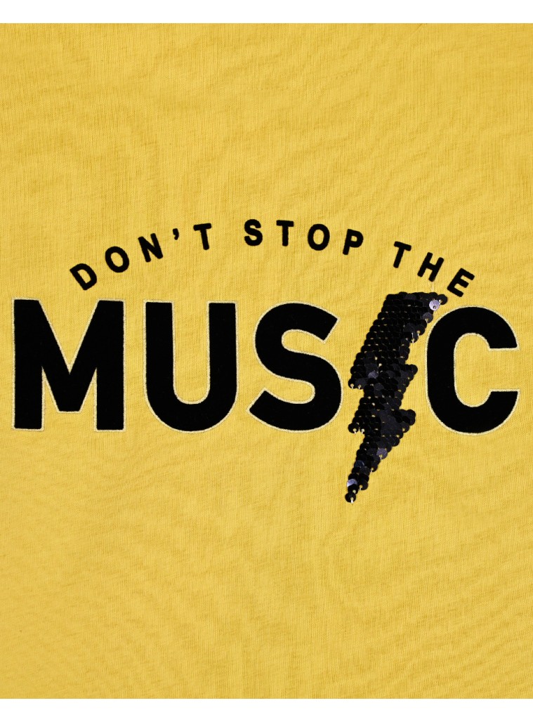 Μπλούζα μακό με τύπωμα και αναστρέψιμες παγιέτες | ΚΕΧΡΙΜΠΑΡΙ