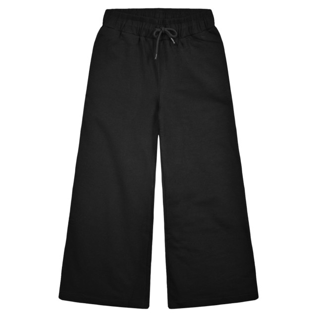 Παντελόνα φούτερ φαρδιά γραμμή για κορίτσι | ΜΑΥΡΟ