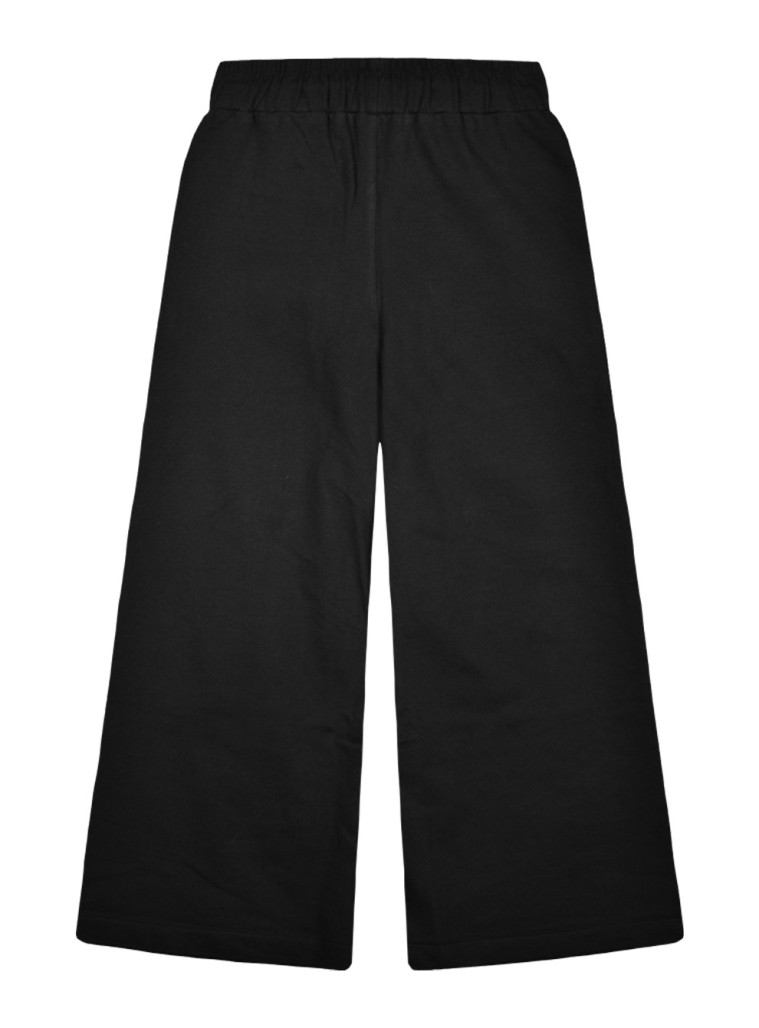 Παντελόνα φούτερ φαρδιά γραμμή για κορίτσι | ΜΑΥΡΟ