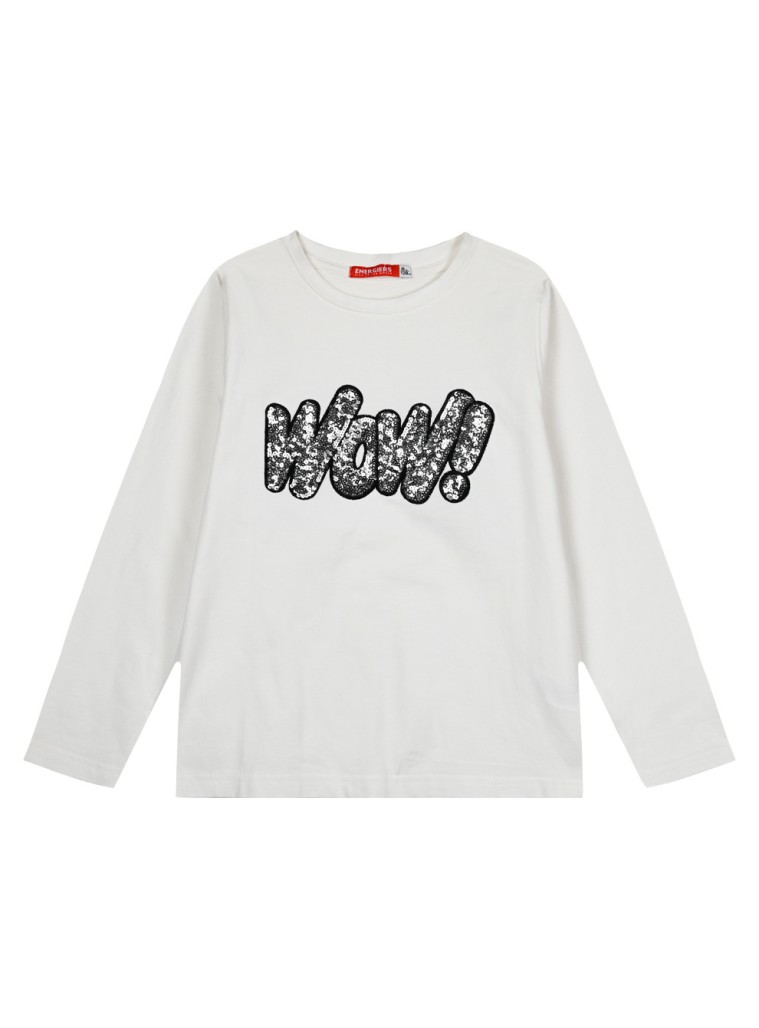 Μπλούζα μακό με κέντημα και παγιέτες στο στήθος για κορίτσι | ΕΚΡΟΥ