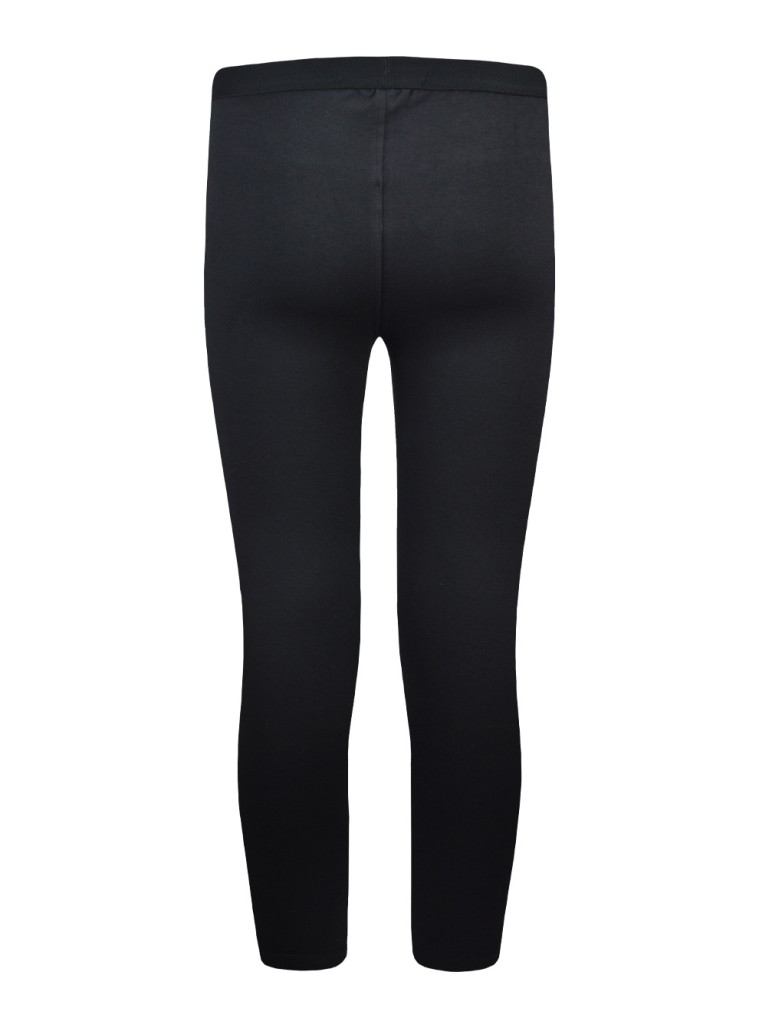 Girl΄s long solid colour leggings | BLACK