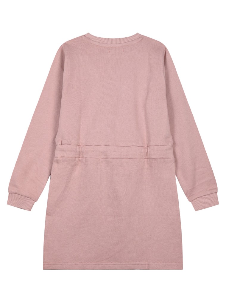 Φόρεμα φούτερ με τύπωμα με foil τύπωμα για κορίτσι | ΣΚΟΝΙΣΜΕΝΟ ΡΟΖ