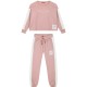 Girl΄s fleece two-coloured set | DUSTY PINK