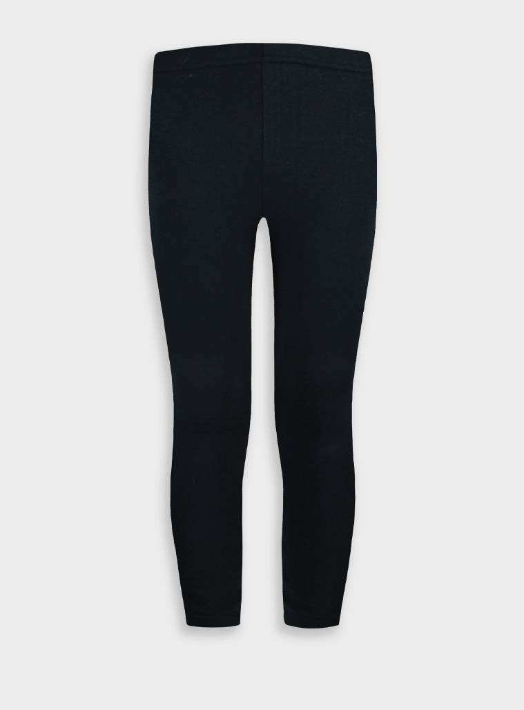 Leggings with decorative panel | BLACK