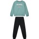Girl΄s fleece set with blouse with print and sweatpants with elastic waistband, Eco Friendly | BLACK Girl΄s fleece set with blouse with print and sweatpants with elastic waistband, Eco Friendly | BLACK