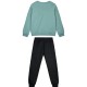 Girl΄s fleece set with blouse with print and sweatpants with elastic waistband, Eco Friendly | BLACK Girl΄s fleece set with blouse with print and sweatpants with elastic waistband, Eco Friendly | BLACK