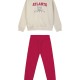 Girl΄s fleece set with blouse with print and sweatpants with elastic waistband, Eco Friendly | DAHLIA