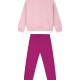 Girl΄s fleece set with blouse with print and sweatpants with elastic waistband | DAHLIA