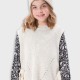 Sleeveless poncho sweater for girls | CREAM