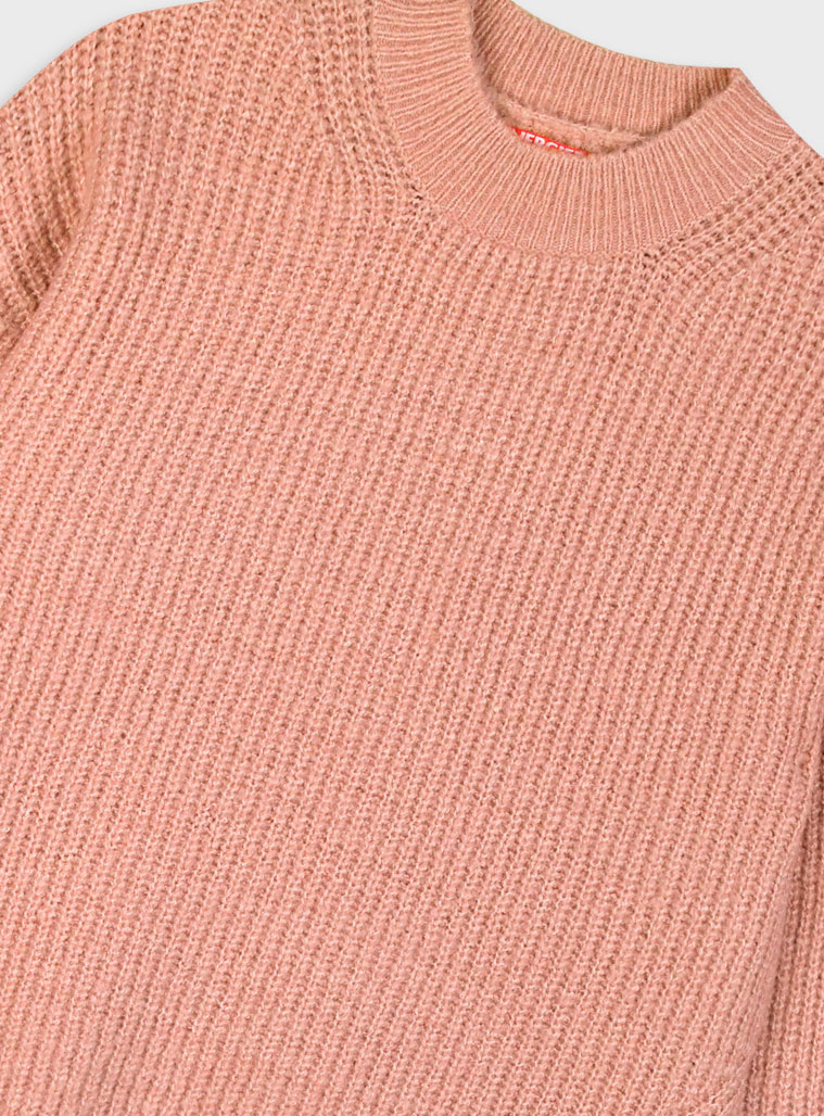 Πλεκτό πουλόβερ για κορίτσι | ΣΚΟΝΙΣΜΕΝΟ ΡΟΖ Πλεκτό πουλόβερ για κορίτσι | ΣΚΟΝΙΣΜΕΝΟ ΡΟΖ