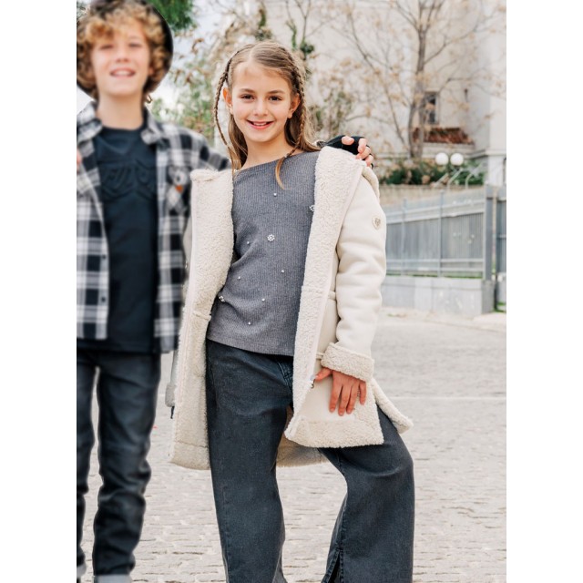 Wide leg jeans for girls | BLACK DENIM