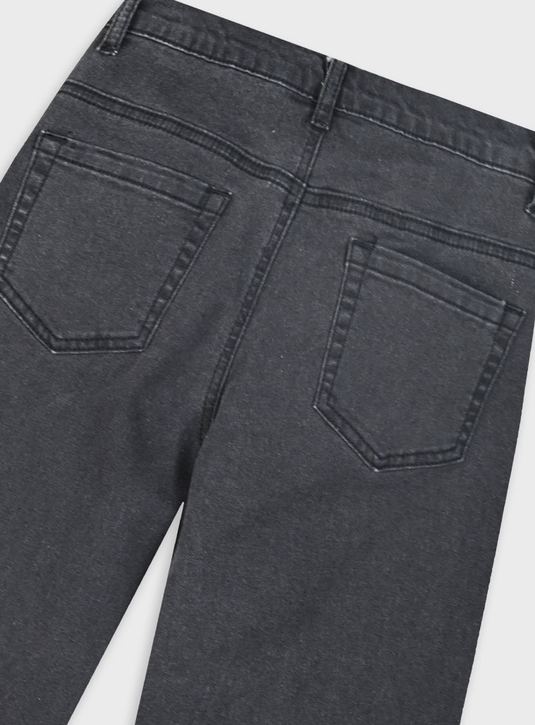 Wide leg jeans for girls | BLACK DENIM