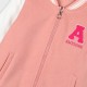 Fleece varsity jacket for girls | DUSTY PINK Fleece varsity jacket for girls | DUSTY PINK