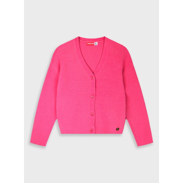 Knit cardigan for girls | MAGENTA