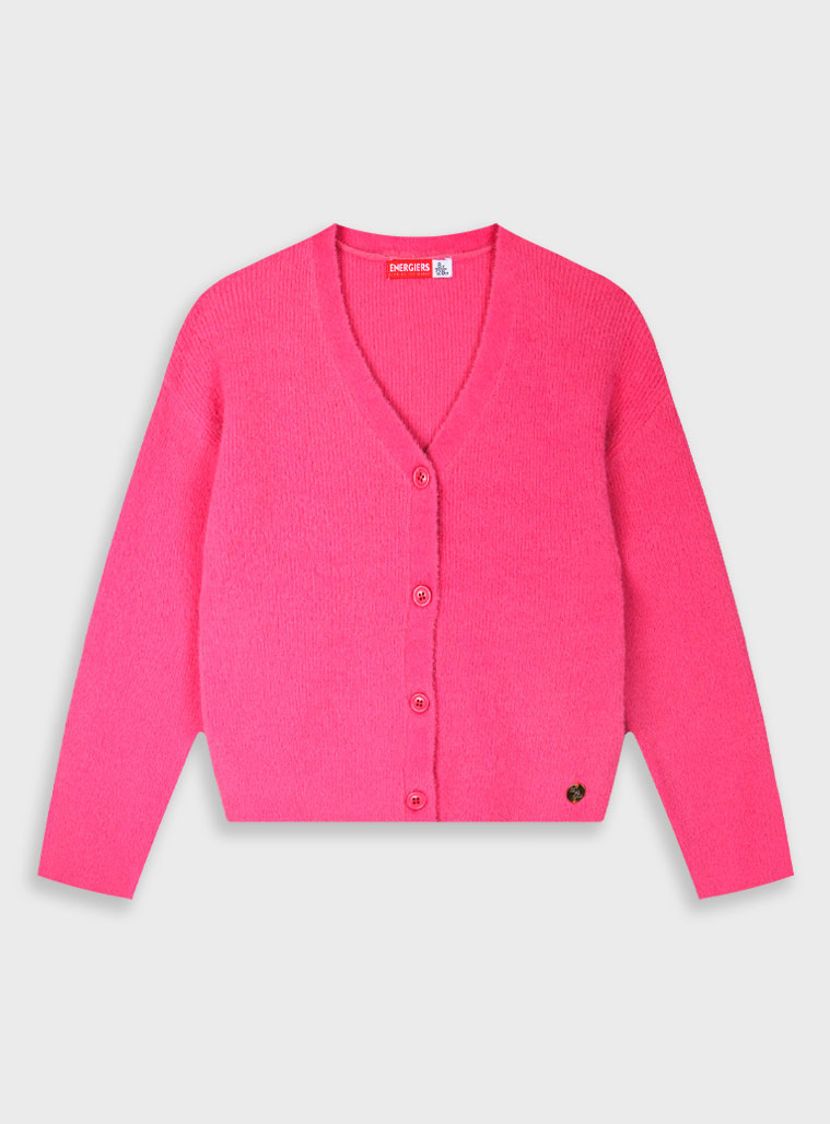 Knit cardigan for girls | MAGENTA Knit cardigan for girls | MAGENTA