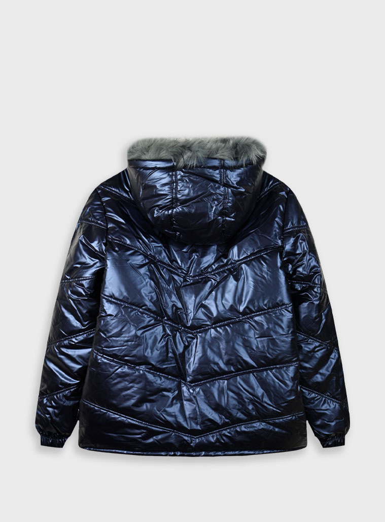 Metallic coat for girls | BLUE Metallic coat for girls | BLUE
