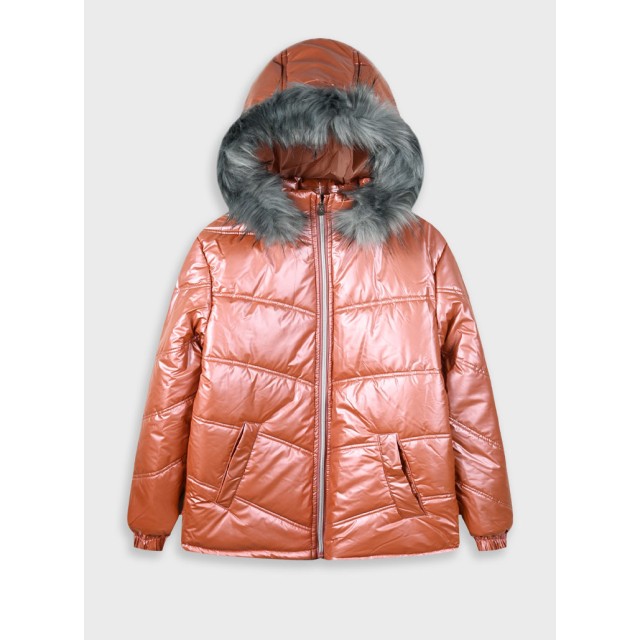 Metallic coat for girls | DUSTY PINK Metallic coat for girls | DUSTY PINK